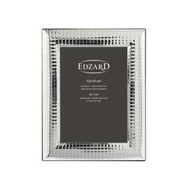 EDZARD Forli Picture Frame for Photo 13 x 18 cm Silver-Plated Tarnish-Resistant with Velvet Backing Includes 2 Hangers Photo Frame for Standing and Hanging