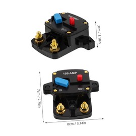 ULTECHNOVO Car Circuit Breaker Voltage Switching Circuit Breaker Block Power Inverter Fuse Amp Vehicle System Inverters Electric Breaker Bar Auto Outlet Pile Bolt Black Silver Contacts