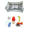 KUFA Galvanized Foldable Crab Trap & Accessory Kit (100' Non-Lead