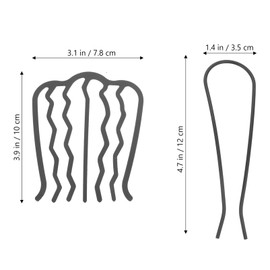 Gatuida 6Pcs Hair Comb for Women Includes Flat Four Tooth Four Tooth Shaped Inward Four Tooth Seven Tooth Combs for Elegant Hairstyles and Daily