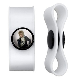 GRAPHICS & MORE David Bowie As Jareth from The Labyrinth Headphone Earbud Cord Wrap - Charging Cable Manager - Wire Organizer Set of 2 - White