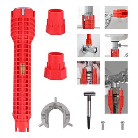 Tap Spanner Tool, 12-in-1 Multi-Functional Faucet Wrench, Comfortable Grip, Anti-Slip, for Sink, Bathroom & Kitchen Plumbing, Faucet Installation, Plumbing Repair Kita