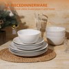 ALOFMO Ceramic Dinnerware Sets Service for 4, 12 Pieces Stoneware
