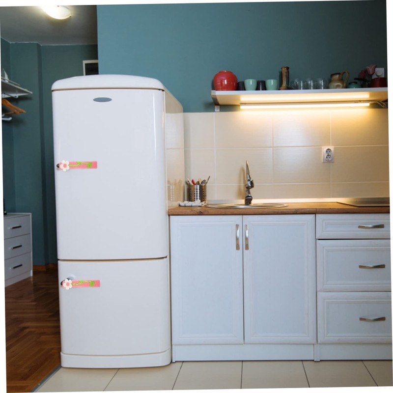 WOONEKY Protect Refrigerator Handles 2pcs Kitchen Gadget Fridge Freezer Door