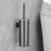 FALANGSHI FR07 Stainless Steel Toilet Brush and Holder Set, Brushed