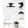 Slypadan Semi Flush Mount Ceiling Light, 12 Inch Large Black