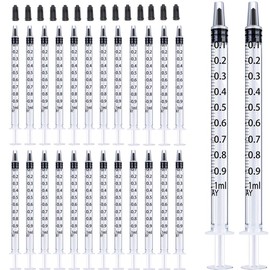 Gufastoe 105Pack 1ml Syringe-s with Caps for Pet or Industrial & Scientific （White）