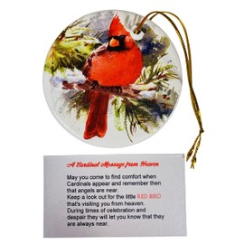 Legend of The Cardinal Ornament Christmas Tree Decoration Set with Story Card
