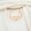 WOWORAMA Infinity Gold Cuff Bracelets for Women Chunky Layered Bangles