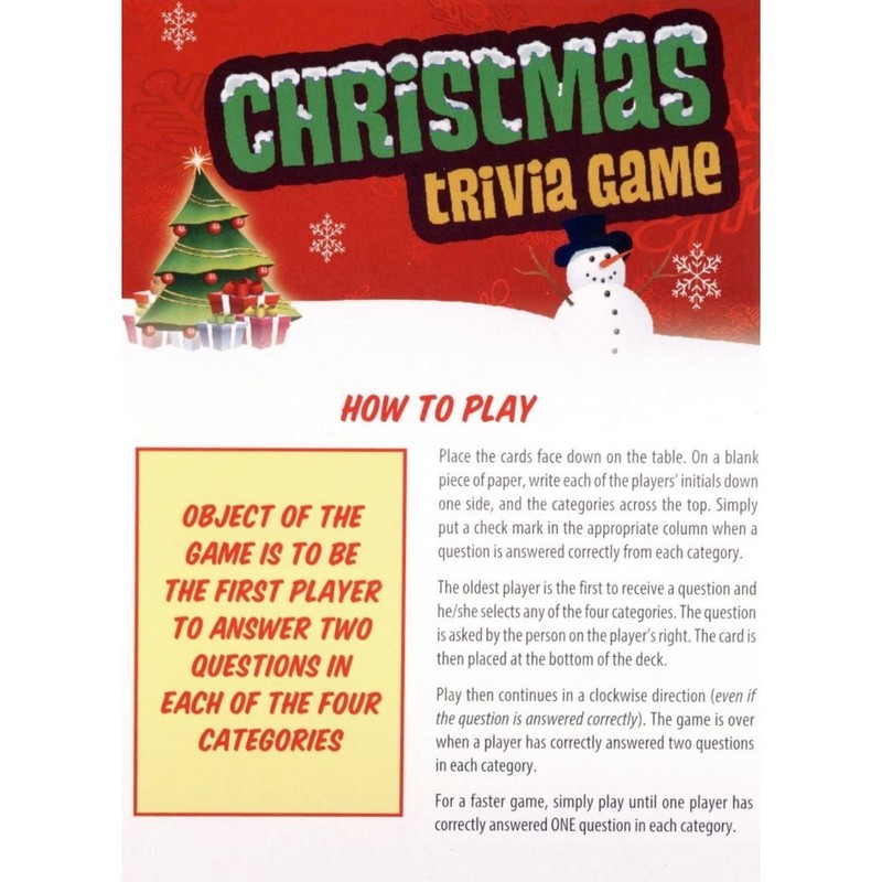 Christmas Trivia Game - Fun Holiday Questions Game Featuring 1200