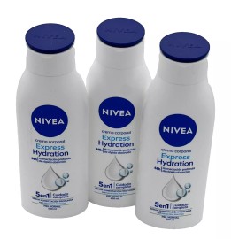NIVEA CREAM BODY LOTION EXPRESS HYDRATION, 400 ML, NORMAL SKIN, 5 IN 1 (#3 PACK)