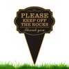 Double Sided Yard Sign, Please Stay Off with Stake, 10"x14"