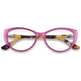 ANDWOOD Blue Light Blocking Glasses Women Bluelight Blocker Computer Cateye Clear Reading Cat Eye Eyeglasses Frame Purple