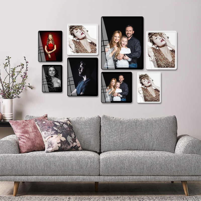 Bluesun 6x8 picture frame white, picture frames glass, hanging picture
