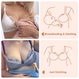 haakaa Ladybug - Colector de leche de 1.4 onzas/40 ml/2 unidades – Conchas de pecho suaves para lactancia, colector de leche materna, ahorro de leche materna, receptor portátil de desecho para lactancia materna, protege los pezones doloridos