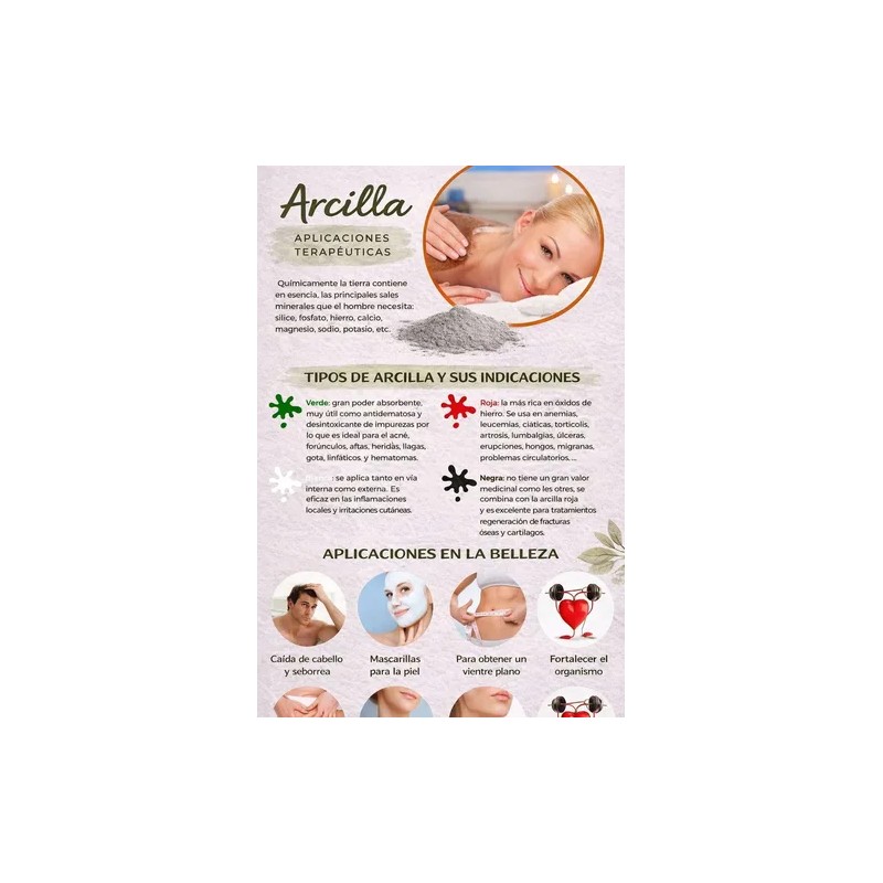 Arcilla Negra Facial 100% Natural 1kg Para Piel Grasa Y