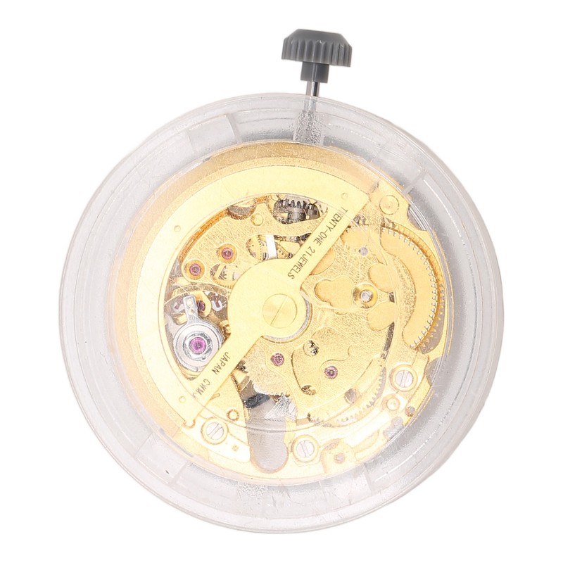 8N24 Watch Movement Golden Alloy Automatic Hollow Out Watch Replacement