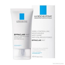 La Roche-Posay La Roche-Posay FACE MOISTURIZER, Effaclar Mat Mattifying Balancing Zinc for Oily or Acne prone Skin with Glycerin, Salicylic Acid. Anti Shine, Anti-Enlarged pores. Paraben-Free, Travel Size, 40ml