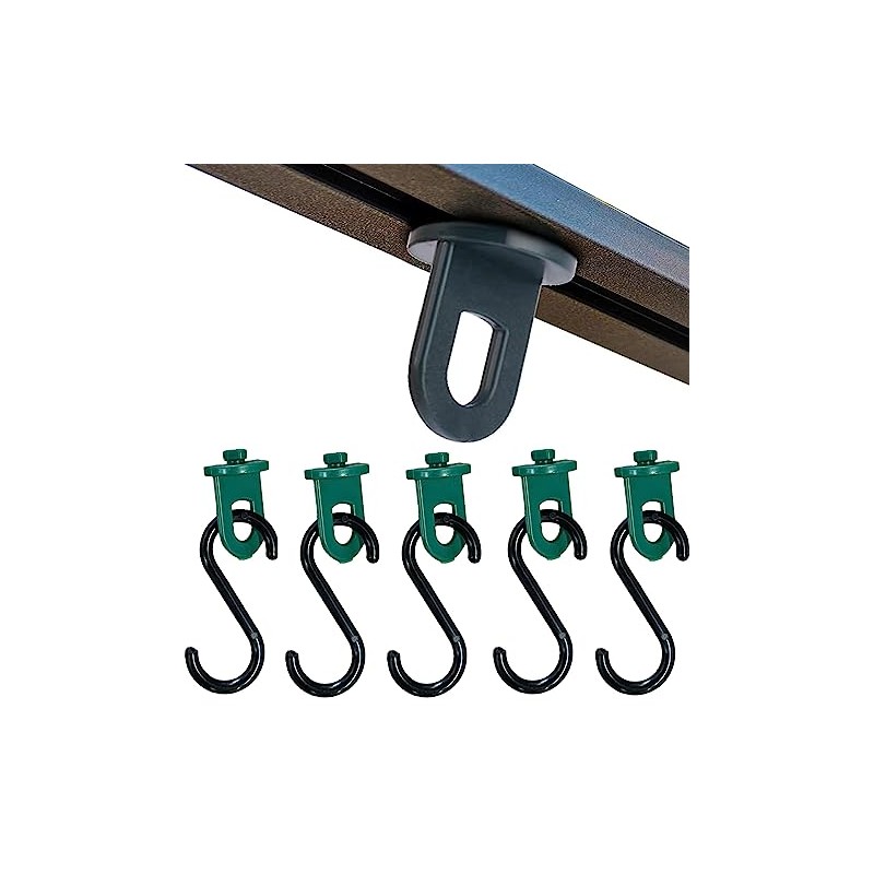 Greenhouse Twist Clips with S Hooks [50 Pack] for inside