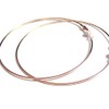 Clip-on Earrings 4 inch Hoop Rose Gold Plated 100mm Hoops