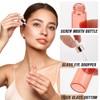 GORGECRAFT 15Pcs 5ml 3ml 1ml Pink Frosted Glass Sample Dropper