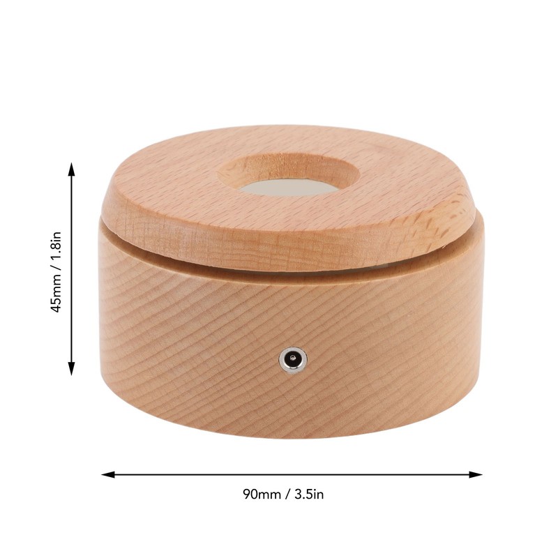 Wooden LED Display Base Rotatable Multi Mode Wood Light Display