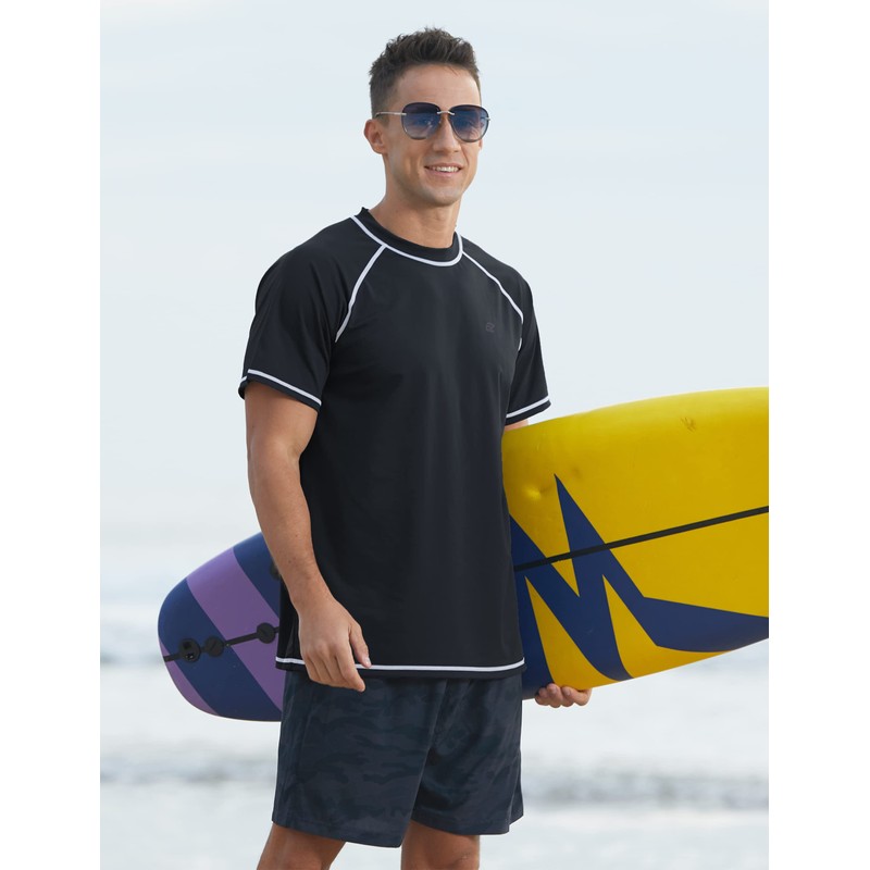 Camisetas de natación para hombre, protección solar UPF 50+, playera