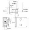 Glass Clamp,316 Stainless Steel 5/16", 3/8", 1/2" Adjustable Railing Glass