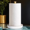 VROOMIUM Gold Paper Towel Holder Countertop, Ceramic Base Easy-to-Clean, 1.5