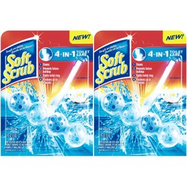 Soft Scrub 4-in-1 Toilet Care Rim Hanger, Sapphire Waters, 1.76 Ounce (Pack of 2)