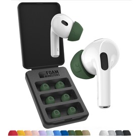 Foam Masters Ultra-Premium Memory Foam Ear Tips for AirPods Pro 1st & 2nd Gen | 3 Pairs | Black Magic Version 6.0 | Comfortable | Secure | Better Noise Cancellation | Replacement Buds