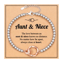 UPROMI Aunt Gifts from Niece Gifts from Auntie Christmas Birthday Valenrtines Easter Mothers Day Gifts for Aunt Auntie Niece Bracelet