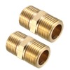 sourcing map Brass Pipe Fitting, Hex Nipple 1/2 BSP Male