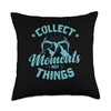 Collect Moments not Things Ice Climbing Throw Pillow