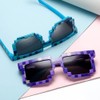 Purasudo Party Sunglasses, Mosaic Sunglasses, Glasses, Lens Included, Black, Dot