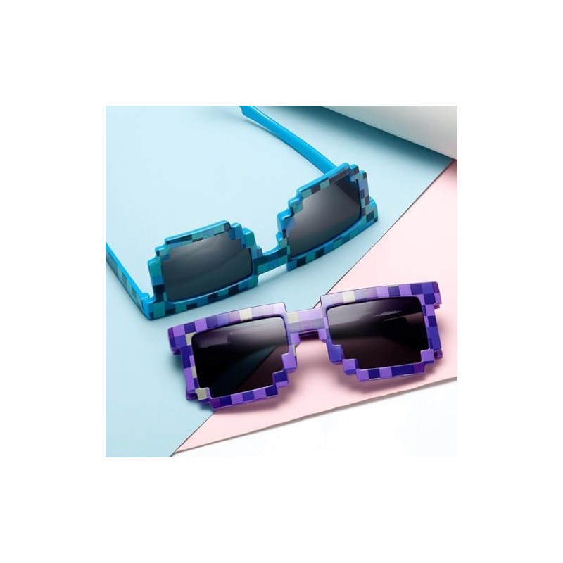 Purasudo Party Sunglasses, Mosaic Sunglasses, Glasses, Lens Included, Black, Dot