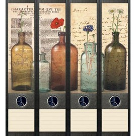 Spine Labels for Wide Folders Bottles Bottles File Sticker Labels Set of 4 Decorative 041