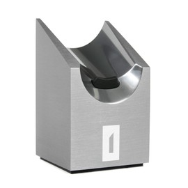 OneBlade Soporte vertical para cepillo para polvo de afeitado (plateado) de aluminio 6063, acabado anodizado doble, almacenamiento de cepillo para polvo de afeitado higiénico, peso 278 gramos