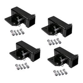 Mytee Products 4 Pack Bolt-On Receiver Hitch for 2" Transformer Tractor Hitch, Black Powder Coated Steel Gooseneck 3-Point Hitch, Towing Capacity 2500 lbs