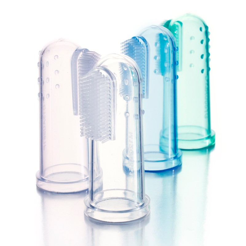 Brilliant Baby Finger Toothbrush Gum Massager and Teether Brush for