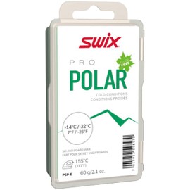 Polar - SKI Glide Wax - PSP-6 White - -7 to -26 Fahrenheit - 60g Bar - Fluoro Free - Super Hard - Extreme Cold Conditions