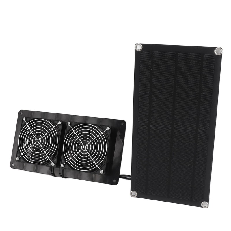 Solar Powered Exhaust Fan Professional 10W High Efficiency Double Fans