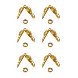 100 Piezas Acero Inoxidable Hebilla+Posicionamiento Cuentas(Presionar la perla), Combinación Collar Fabricación De Pulseras Surtidos de Cuentas para Bisutería Amantes de la artesanía (Dorado)