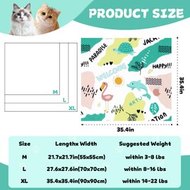 27.6" Cat Grooming Wrap Cat Wrap for Grooming Cat Wrap for Cutting Nails Cat Restraint for Nail Clipping to Wrap Anti-Bite, Anti-Scratch (Green, 8-16 lbs)
