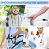 DIHOOM Retractable Keyring, 2 Pack Retractable Keychain Heavy Duty Carabiner