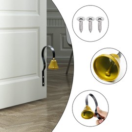 Pack of 2 Shop Owner Bell, Dog Training Bell, Metal Door Bell, Warning Call Retro Decoration, Shop Owners Doorbell, Dog Training Bell, Wall Mounted for Home Textiles/Potty (Black)