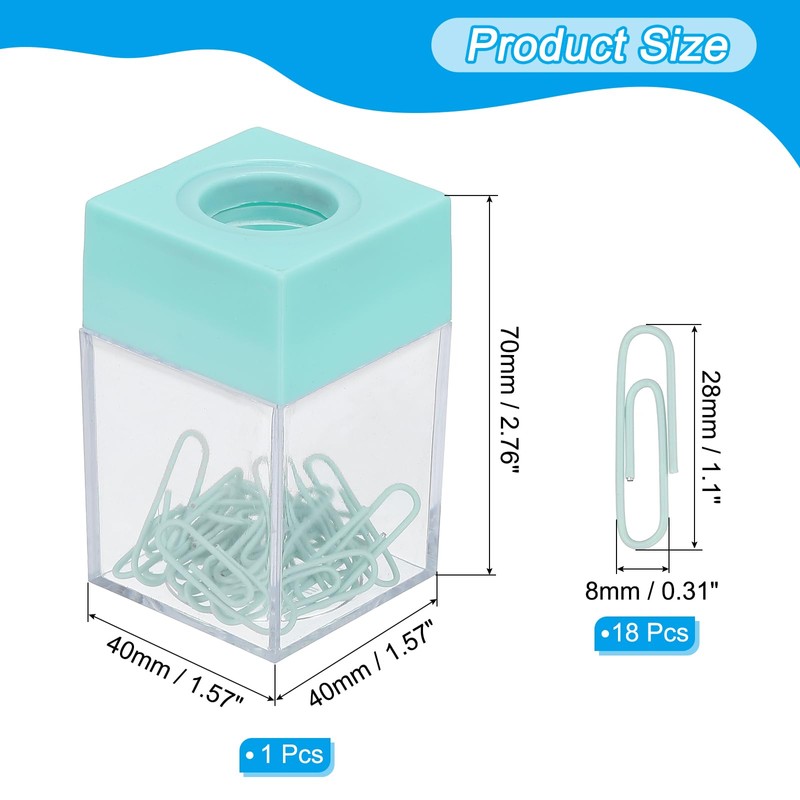 PATIKIL Magnetic Paper Clip Holder Dispenser Large Capacity Paper Clip