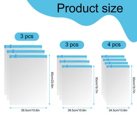 10 Packs Travel Space Saver Compression Vacuum Bags 3 Sizes Vaccine Sealed Storage Bag for Travel Roll Up Home Packing Organizers (Blue)