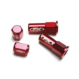 Factory Effex (12-36722) Red Universal Valve Cap/Rim Lock Kit