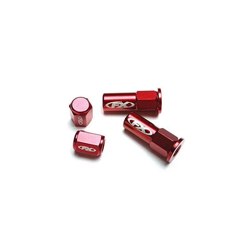 Factory Effex (12-36722) Red Universal Valve Cap/Rim Lock Kit